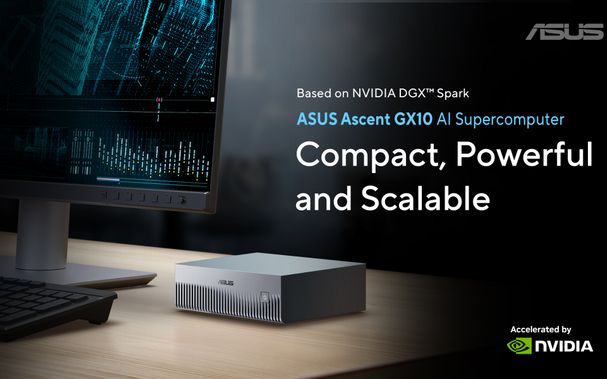 ASUS Announces Availability of Ascent GX10 Personal AI Supercomputer